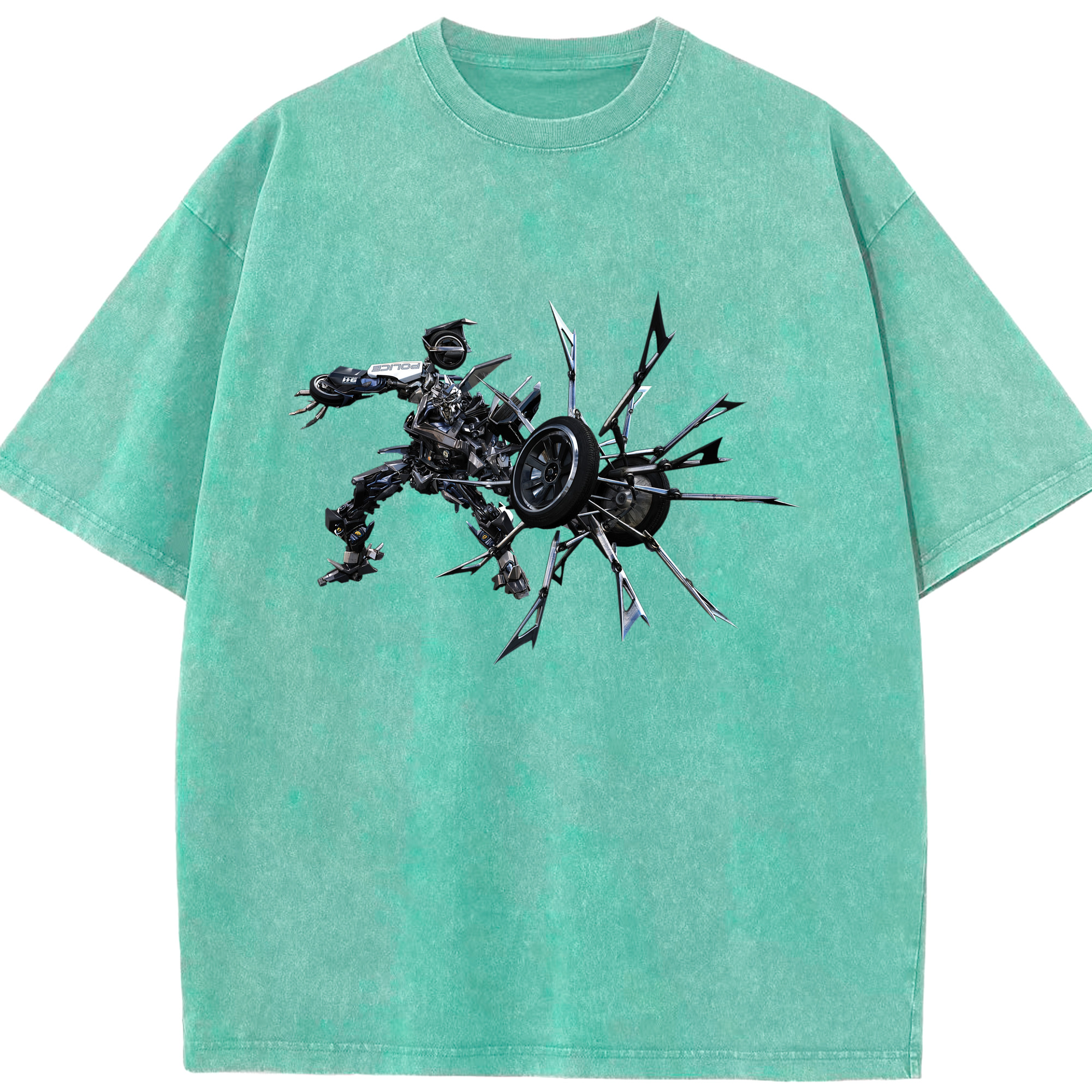（画像用）  綿100% ヴィンテージ風 半袖Tシャツ（フロントプリント）